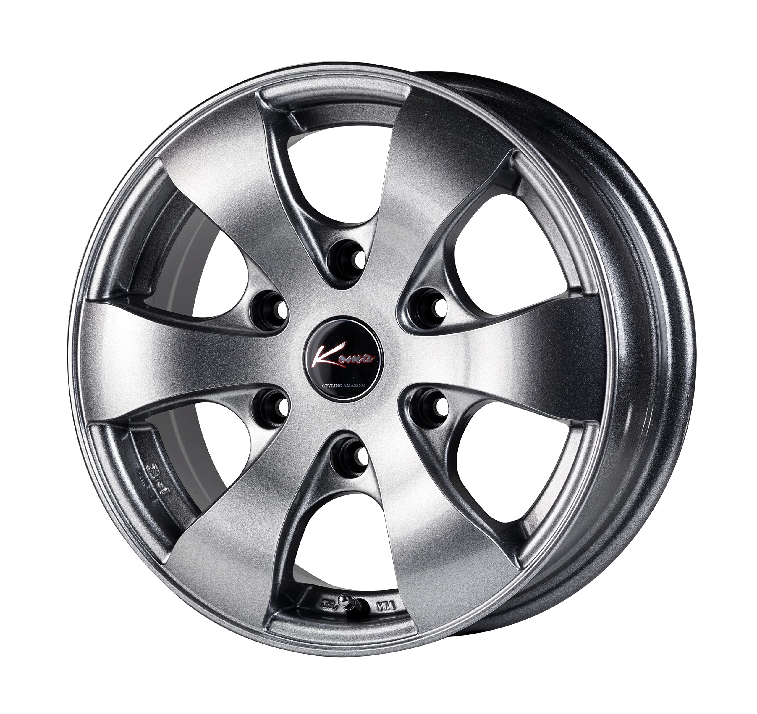 Amazon.co.jp: 5ZIGEN KOMA3 アルミホイール 1本 15inch×6.0J +33 