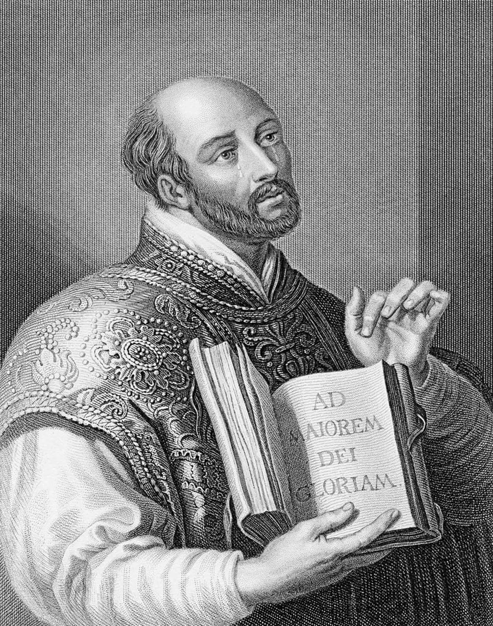 ARTXLXXBN Famous Prints Artwork Pictures Poster Painting Art Ignatius Loyola Engraved by Peter Paul Rubens Artwork Landscape Pictures for Home Decor 60x90cm