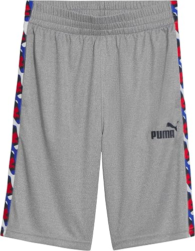 PUMA Boys' Schools Out Pack Interlock Short, Grey/Grey, Medium