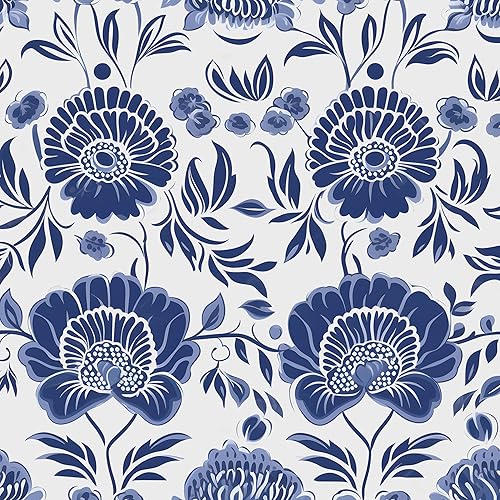 Miniatura 13 de Papel tapiz bohemio para despegar y pegar, 17.5 x 118 pulgadas, papel de pared botánico floral oscuro de vinilo, impermeable, autoadhesivo, papel de