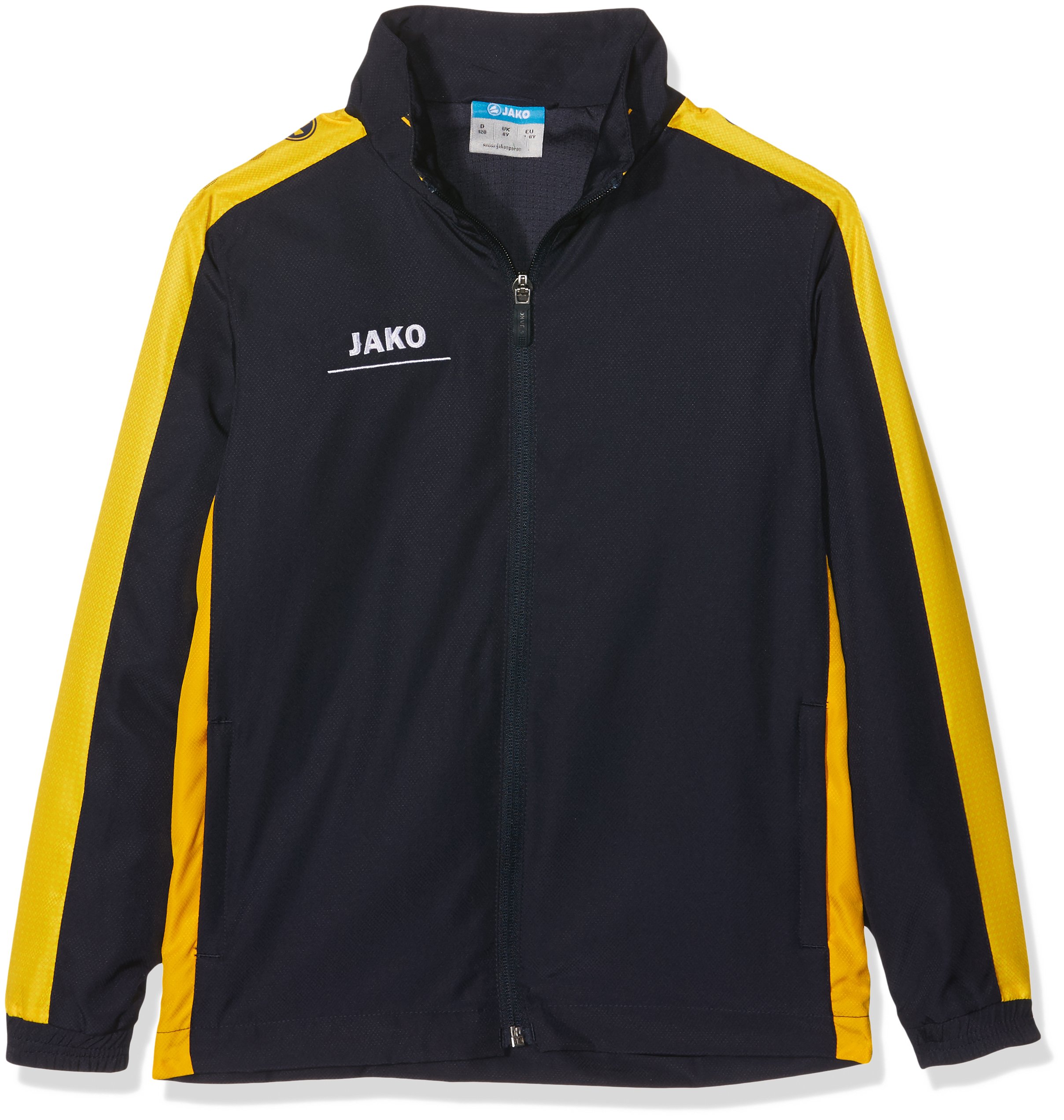 JAKO Striker Children's Presentation Jacket, Children's, Striker Presentation Jacket, 9816, Navy/Yellow, 152 (EU)