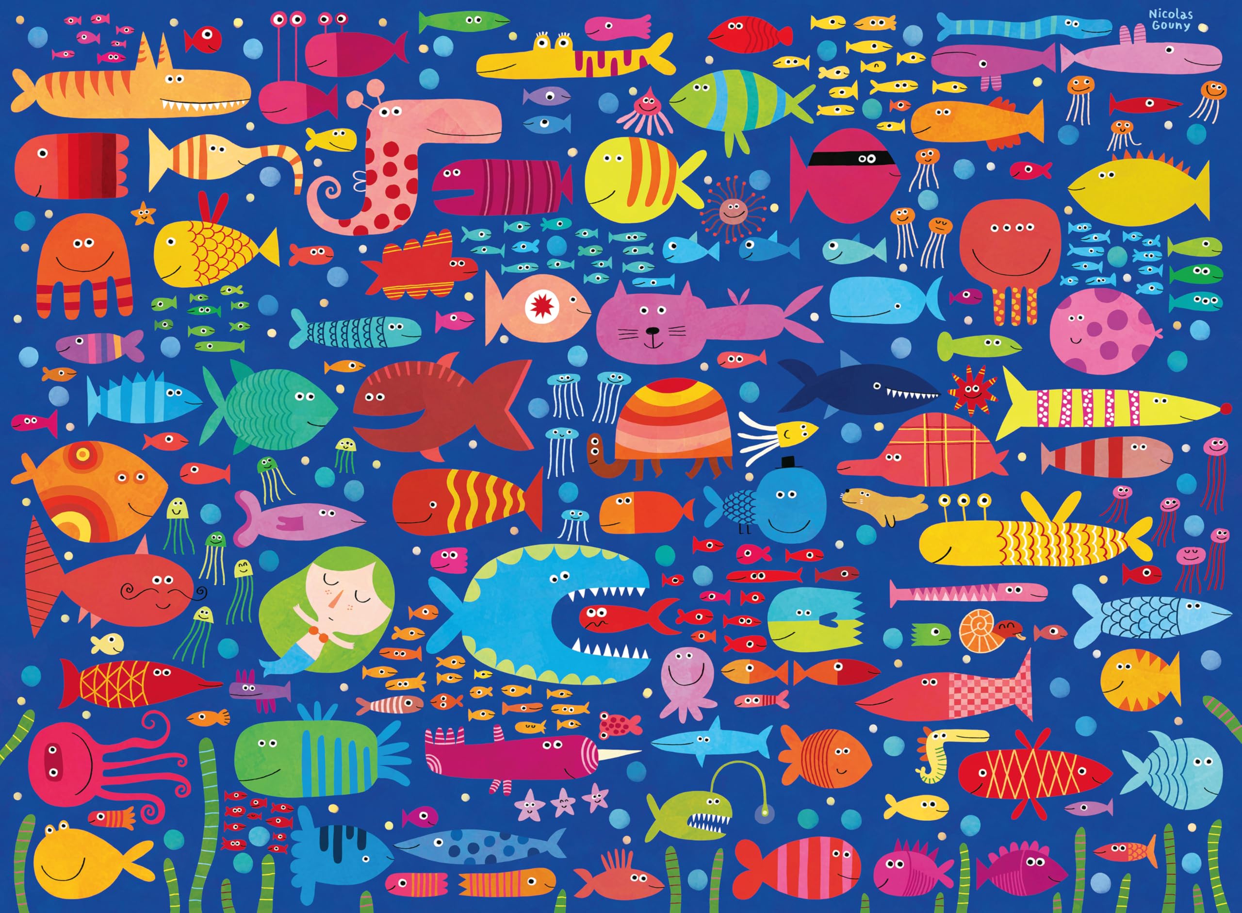 Ravensburger Funny Fish Friends 200 Piece Jigsaw Puzzle | Extra Large Pieces for Kids Age 8+ | Educational Ocean Puzzle Toy | Premium Quality for Children