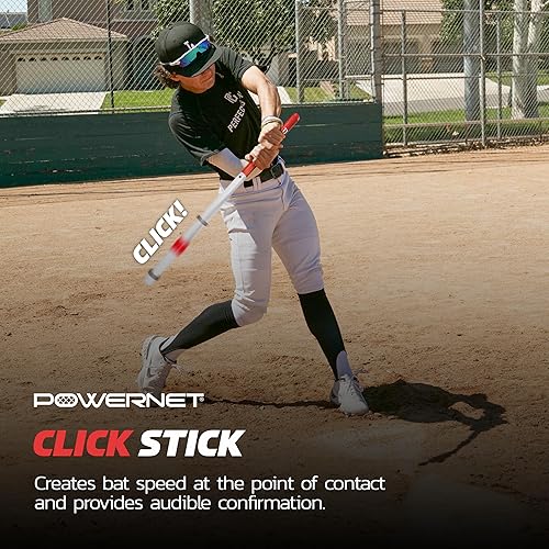 Miniatura 4 de PowerNet Combo de PVCClick Stick Baseball Swing Trainer  Accesorios intercambiables también para sóftbol  Bate de entrenamiento para crear la máxima