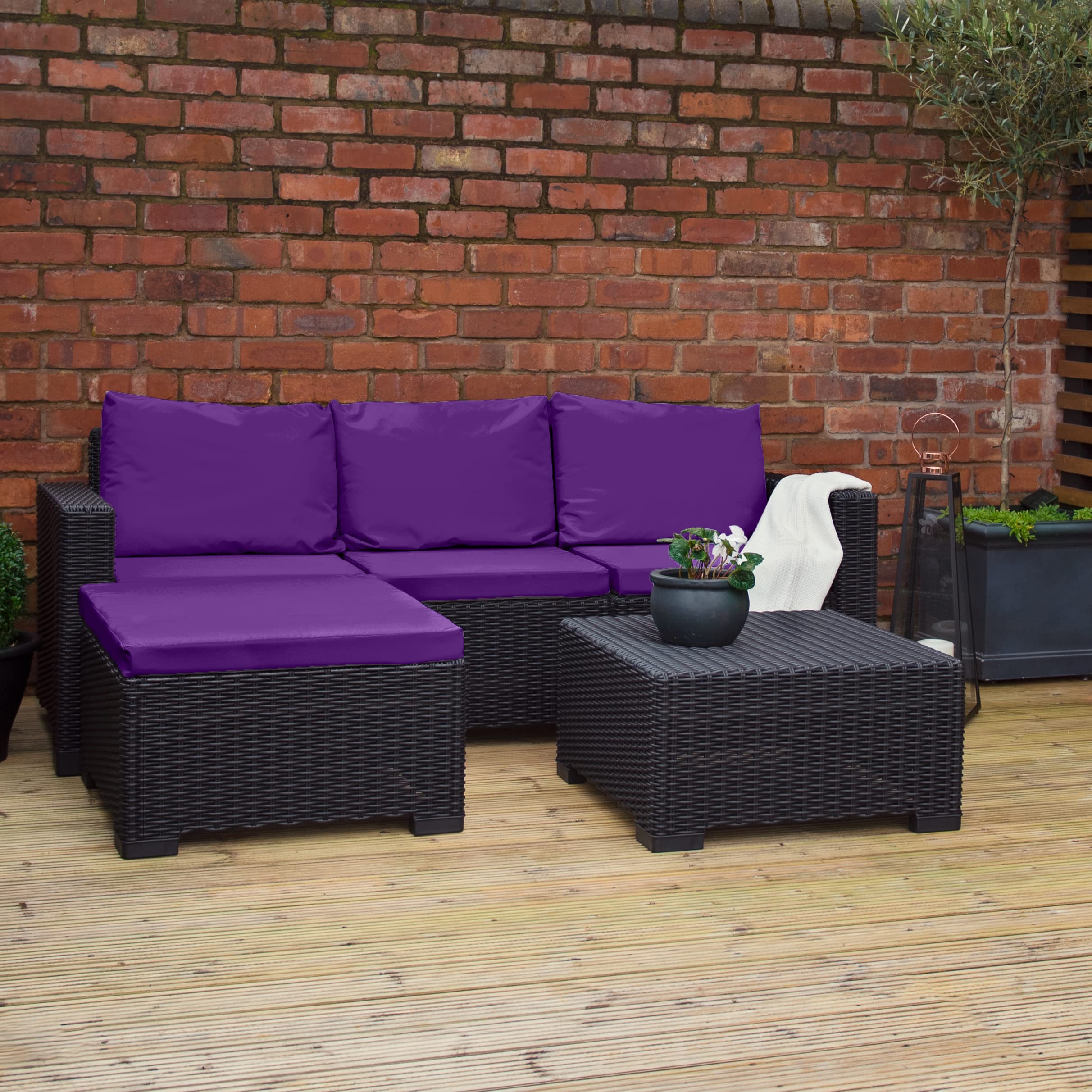 Gardenista Morado de Repuesto 2 Piezas Juego de Cojines para Keter Allibert California al Aire Libre sillón