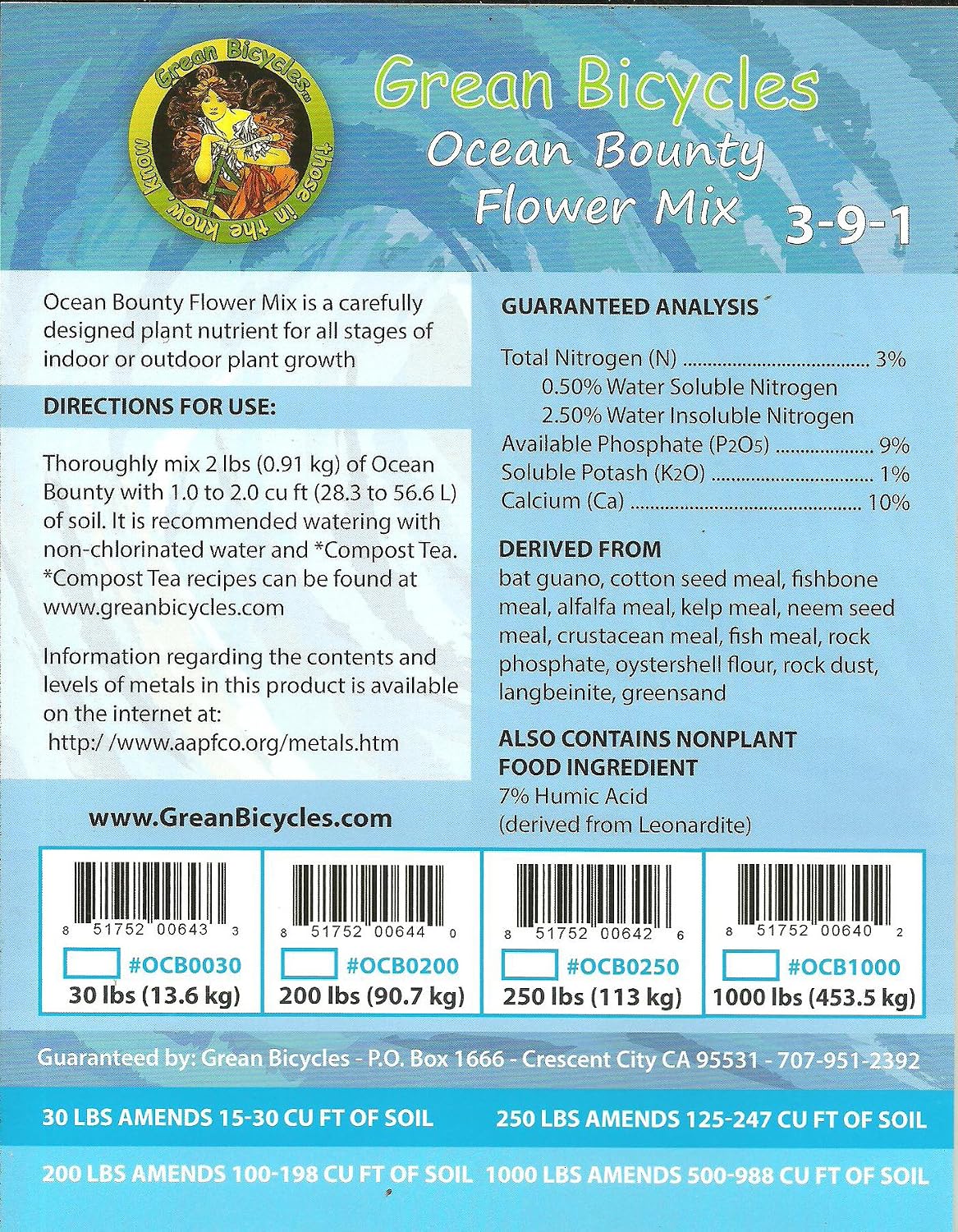 Ocean Bounty (25 lb) Natural Plant Nutrients - Plant Food for Indoor Plants and Outdoor Plants