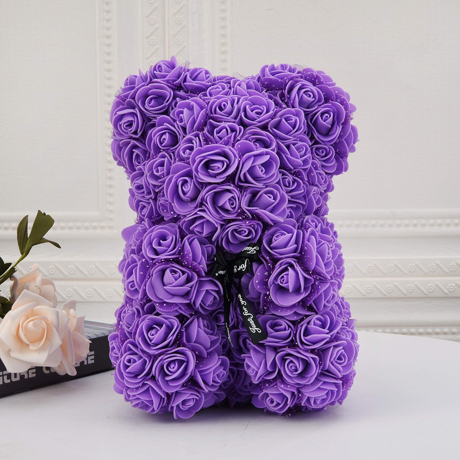 AZXU Rose Bear flower bear Perfect for Anniversary’s Mothers, rose