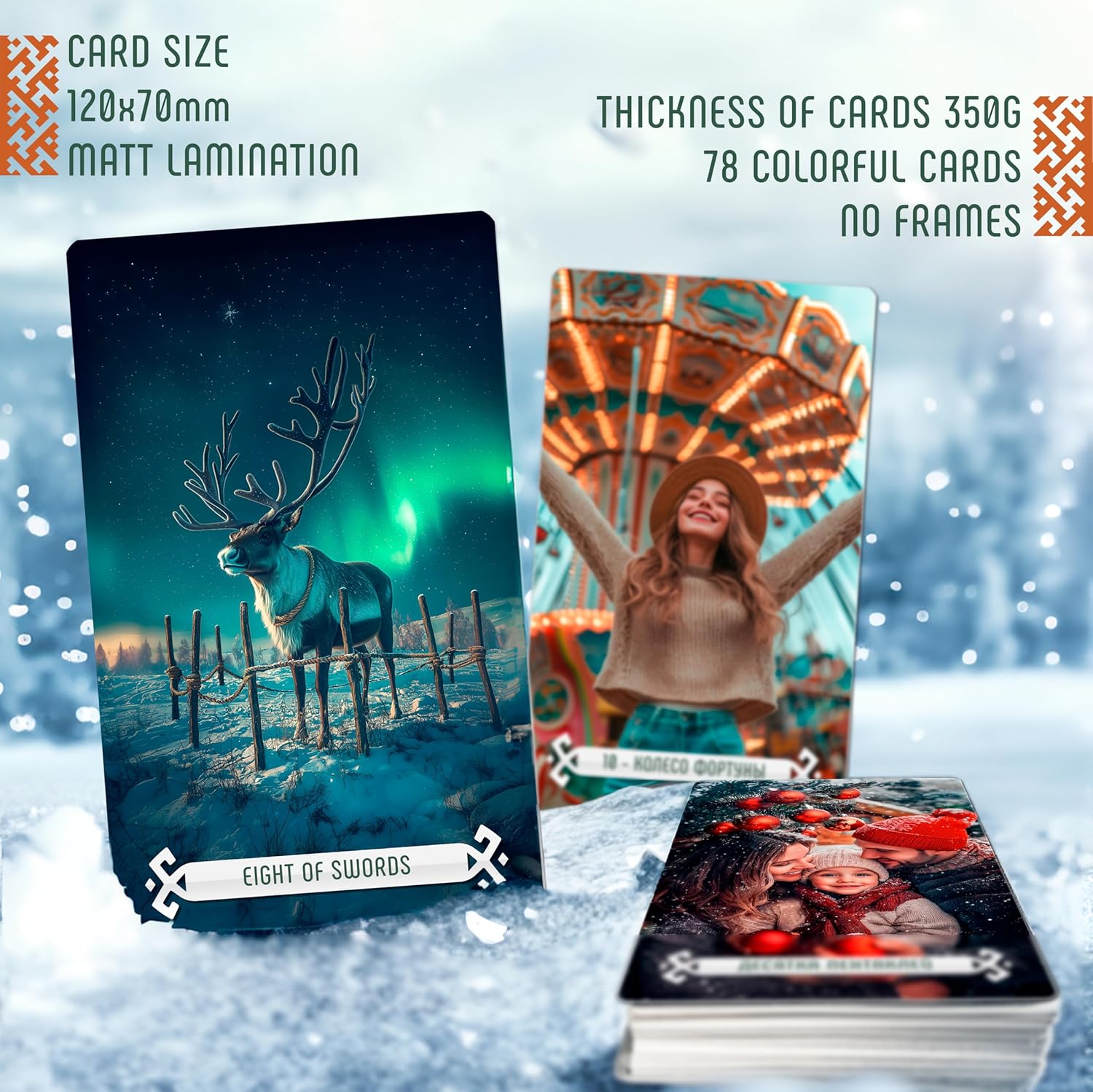 Tarot of the Siberian Way Tarot Cards for Beginners and Experts Gift Deck with Guide Book Oracle Cards Deck for Divination Gift Taro Spiritual Growth, Self-Discovery