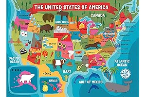 100-Piece USA Map Puzzle: Explore America with Each Piece