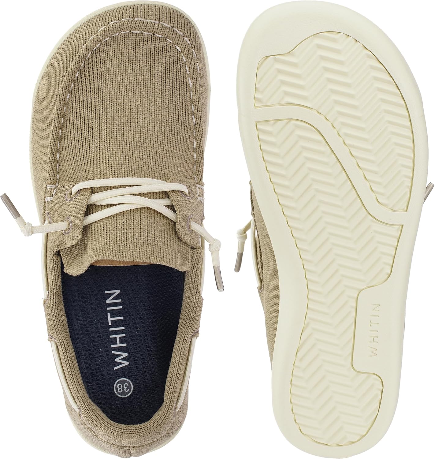 WHITIN Women's Wide Slip-on Barefoot Shoes | Lace-Up Casual Boat Shoes & Moc-Toe Loafers - Image 6