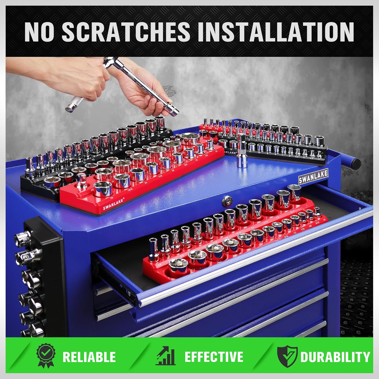 Magnetic Socket Organizer Tray Set 