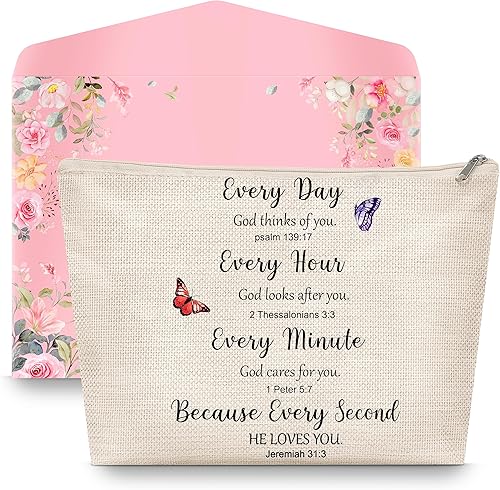 LISEVO Bolsa organizadora de maquillaje, hecha a mano, ideal para mujeres, mejores amigas, hermanas, recuerdos de viaje, cumpleaños, San Valentín,