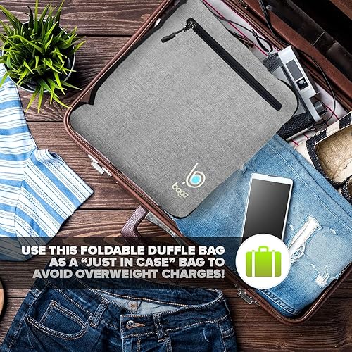 Miniatura 6 de Bago Bolsa de viaje para hombre y mujer, ligera, plegable, bolsa de lona para equipaje de 15.85 gal, 21.13 gal, y 26.42 gal (60 L, 80 L y 100 L)