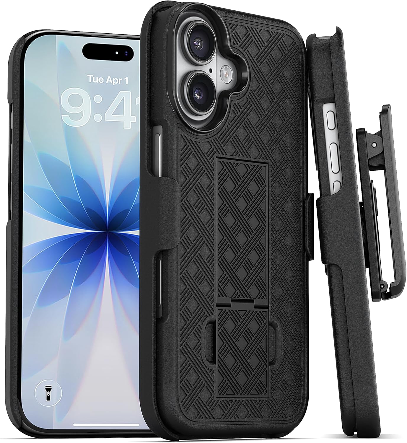 MOTIVE for iPhone 17 Holster Case, Belt Clip Case for iPhone 17, Shell Holster Combo i Phone 17, Slim Rugged Drop Shockproof Protective Cover with Kickstand (6.3") | Ranger v1 Series
