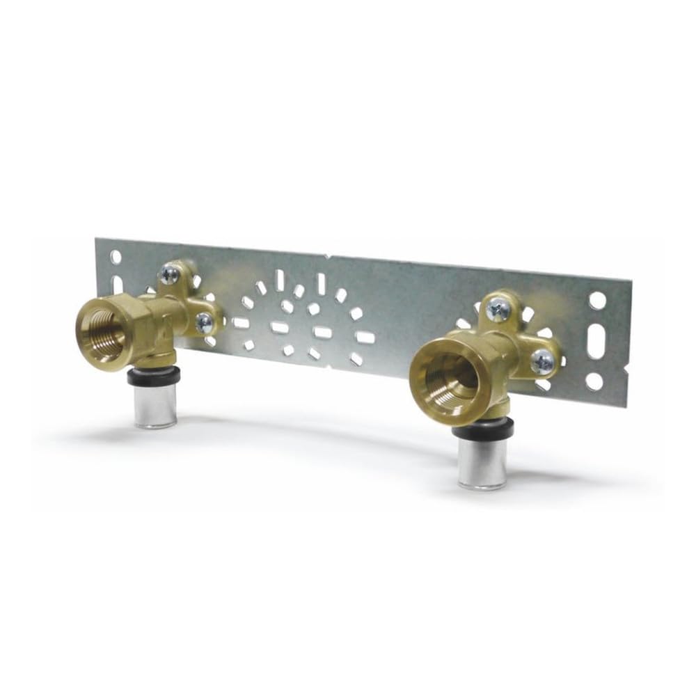 Sanpro 3 x Pressfitting Wandscheiben + Montageplatte, Größe 16x2, Stichmaß 73-153 mm (THPRESS Pressfitting) (Pack à 3 Stück)