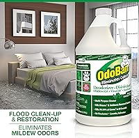 Vista 4 de OdoBan Professional Desinfectante concentrado y eliminador de olores, paquete con 4 unidades de 1 galón cada una, aroma a eucalipto