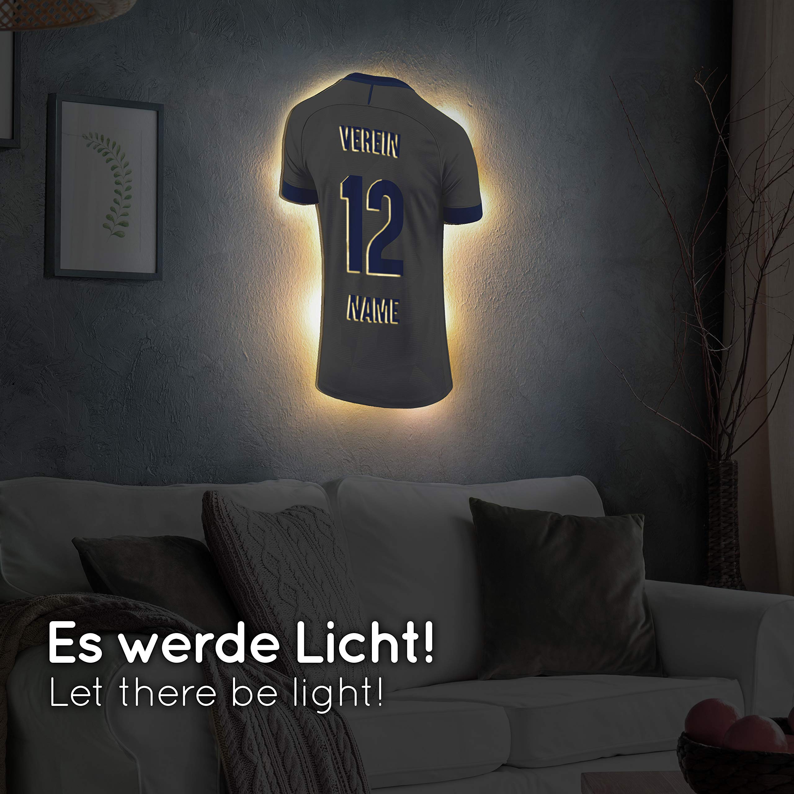 Elbeffekt Trikotlampe für Duisburg Fans aus Holz - personalisierbares Geschenk - schenke dein individuellen Duisburg Fanartikel aus Echtholz