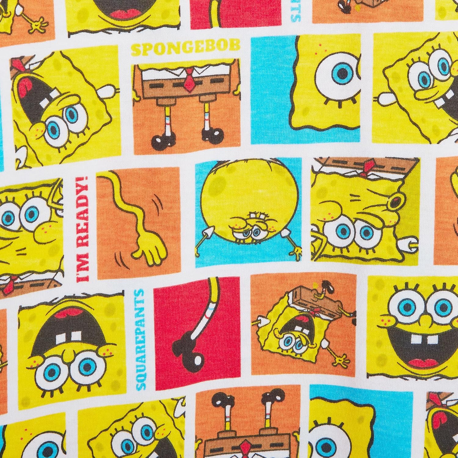 SPONGEBOB SQUAREPANTS Kids 3 Pack T-Shirts Boys Girls Dress Up Tops Summer Cotton Tees Spongebob Gift