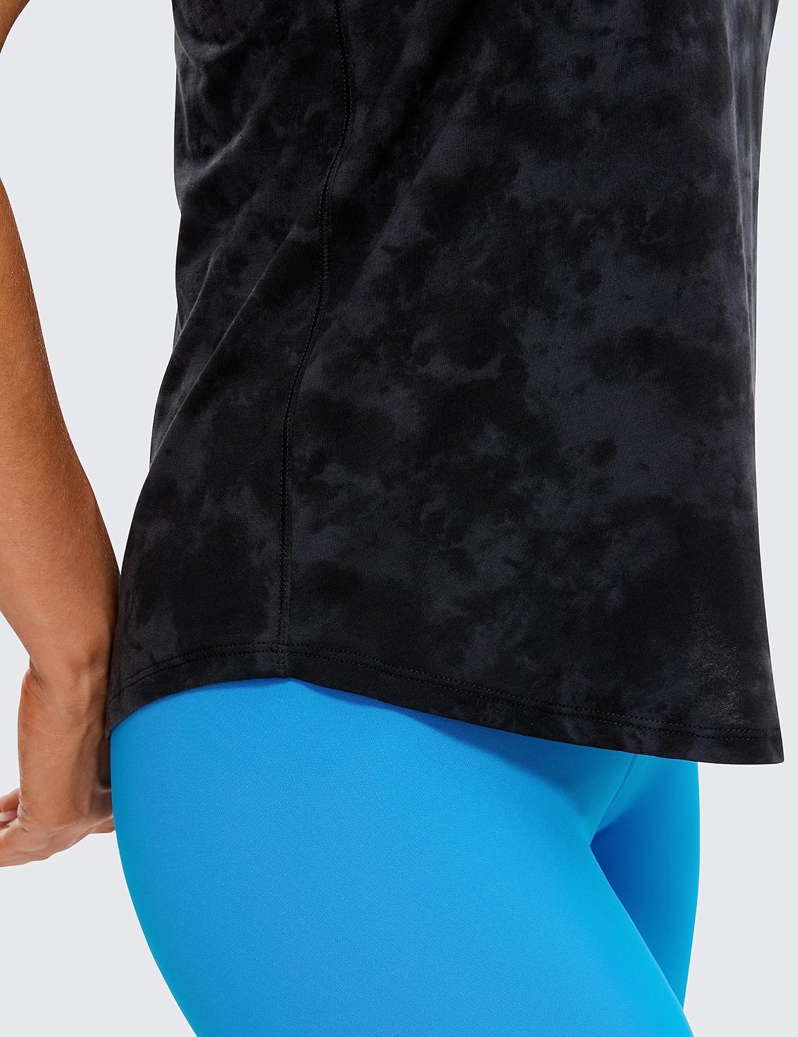 CRZ YOGA Pima Cotton Racerback Tank Tops for Women - Workout Athletic Casual Soft Scoop Neck Sleeveless Shirts