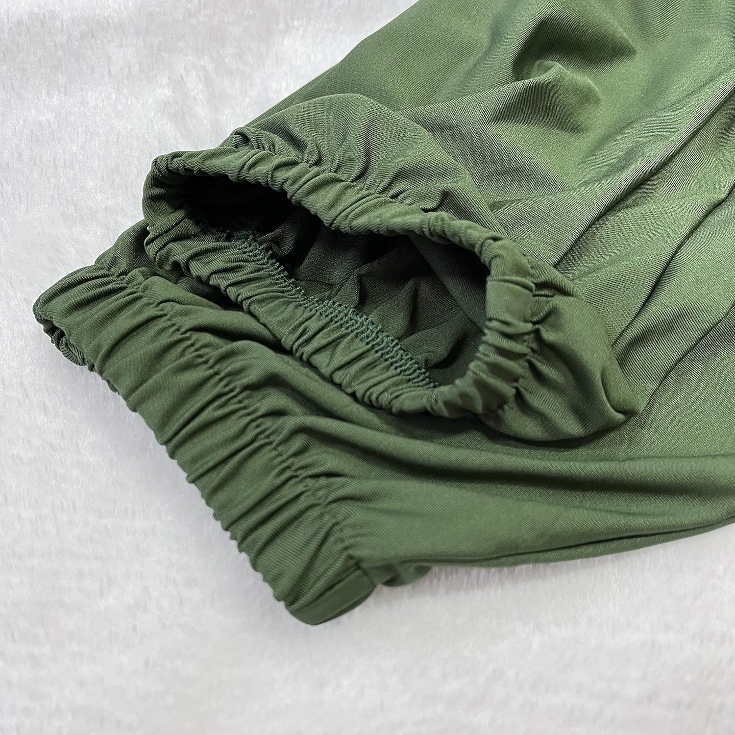 WOKANSE Women's Solid 3/4 Sleeve Tracksuits Set One Off Shoulder Asymmetric Top Skinny Long Pant 2 Piece Loungewear - Image 3