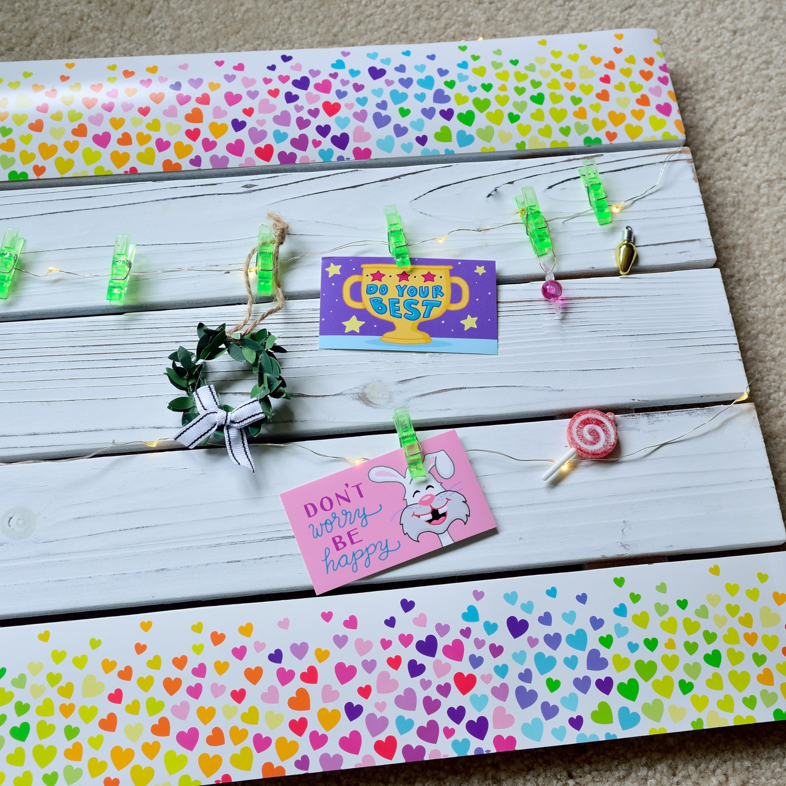Youngever 16M Bulletin Board Borders for Classroom Decoration (Heart Design), 52.5 stopa - Image 4