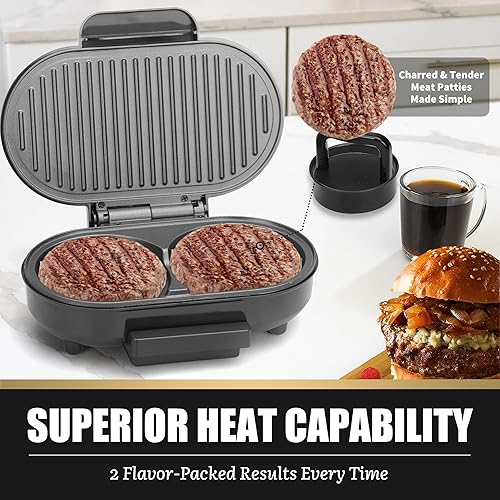Miniatura 3 de Mini parrilla doble, máquina de sándwiches de desayuno, máquina de hamburguesas para hacer hamburguesas, parrilla de prensa Panini, parrilla