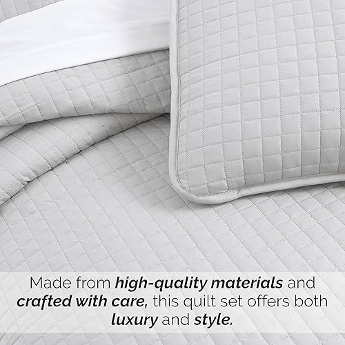 Miniatura 4 de Southshore Fine Living, Inc. Vilano Springs - Juego de edredón tamaño Queen, acolchado gris para cama de tamaño Queen o cama matrimonial, 2 fundas