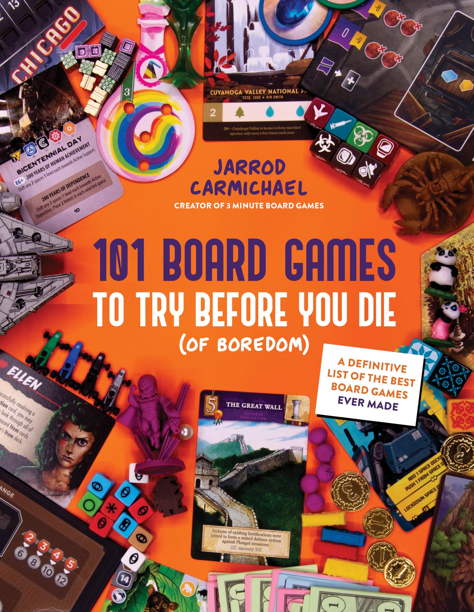 101 Board Games to Play Before You Die of Boredom by Jarrod Carmichael PAPERBACK
