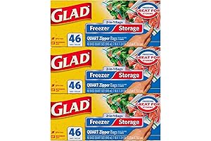 Remarkable Freezer Duo: Glad Quart Zipper Bags, Enhancing Food Preservation