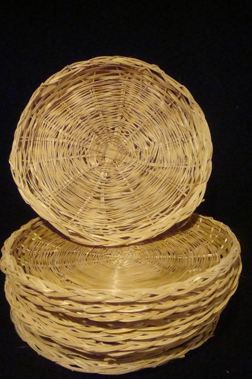 Set of 6 Wicker Picnic Plate Holders Paperplate Holders