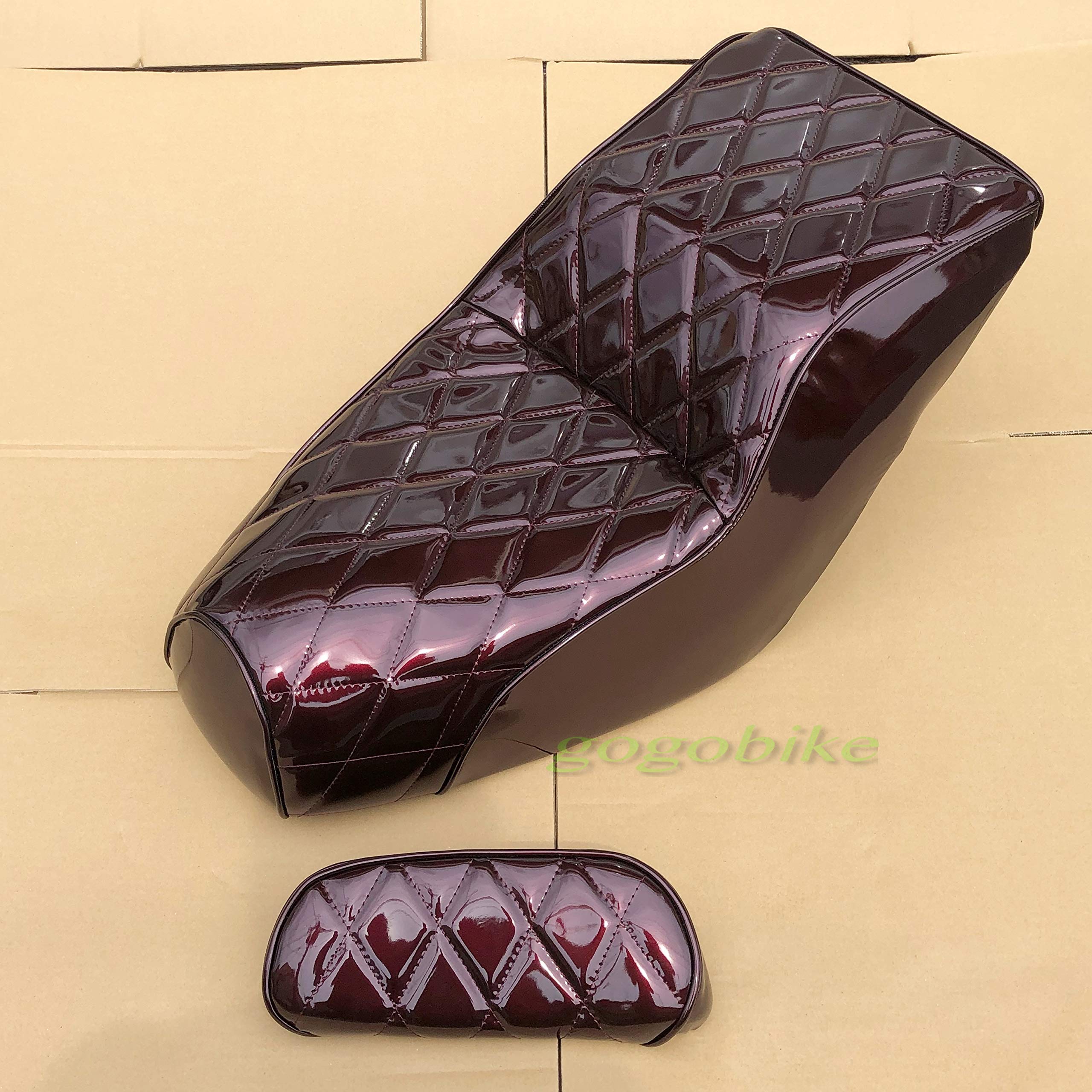 Amazon | トウカ (go go bike) ダイヤ柄 エナメルシート ワインレッド