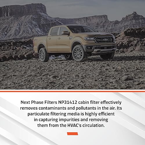 Miniatura 6 de Fabricado en Estados Unidos filtro de cabina NP31412  Reemplaza O.E. FP88, KB3Z19N619A Wix WP10410, Purolator C31412, Champ CAF1963P  Accesorios
