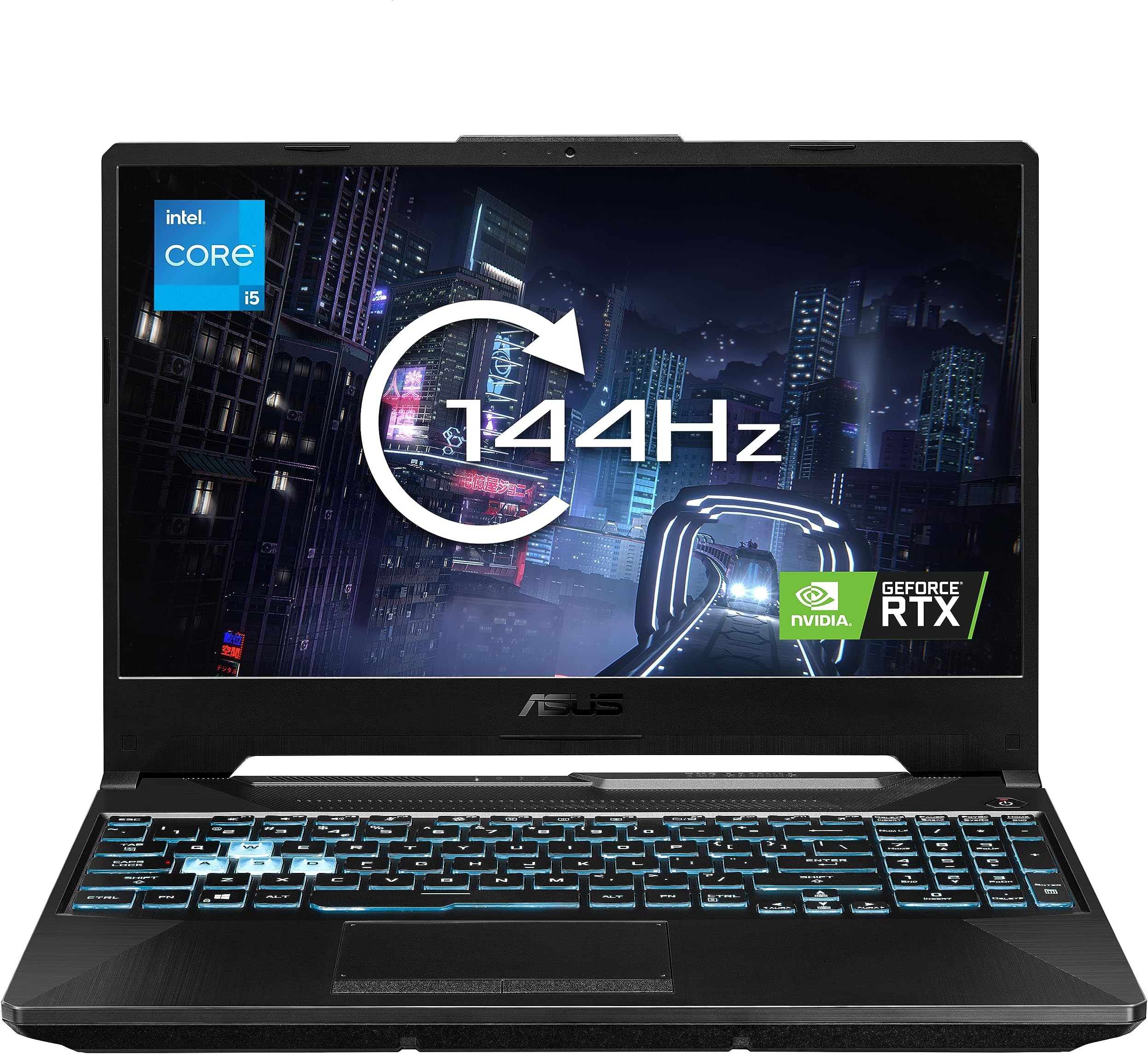 ASUS Laptop TUF F15 FX506HF 15.6" 144Hz Full HD Gaming Laptop (Intel i5-11400H, NVIDIA GeForce RTX 2050, 8GB RAM, 512GB SSD, Windows 11)