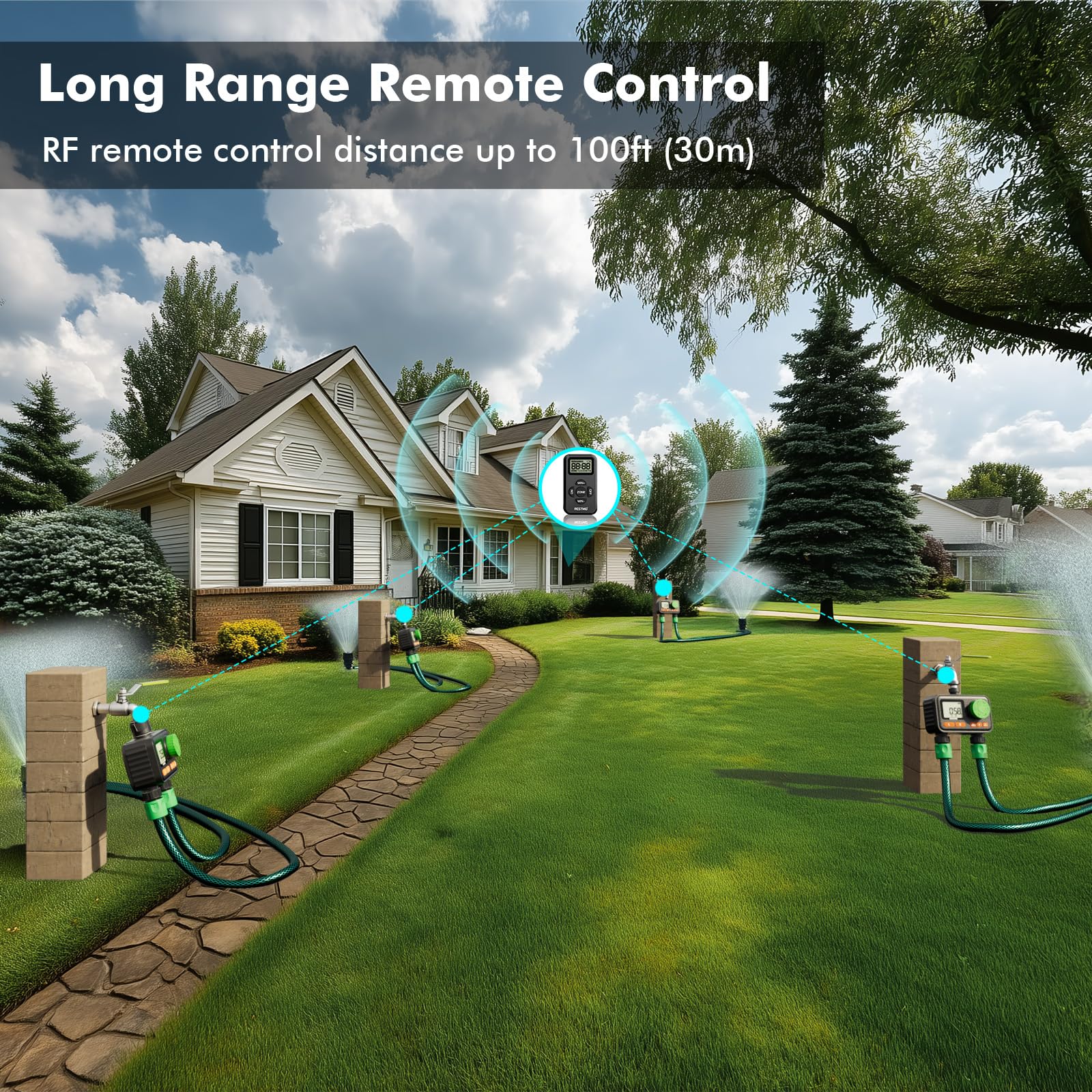 RESTMO RF Remote Controlled Water Timer 2 Outlets - Image 2