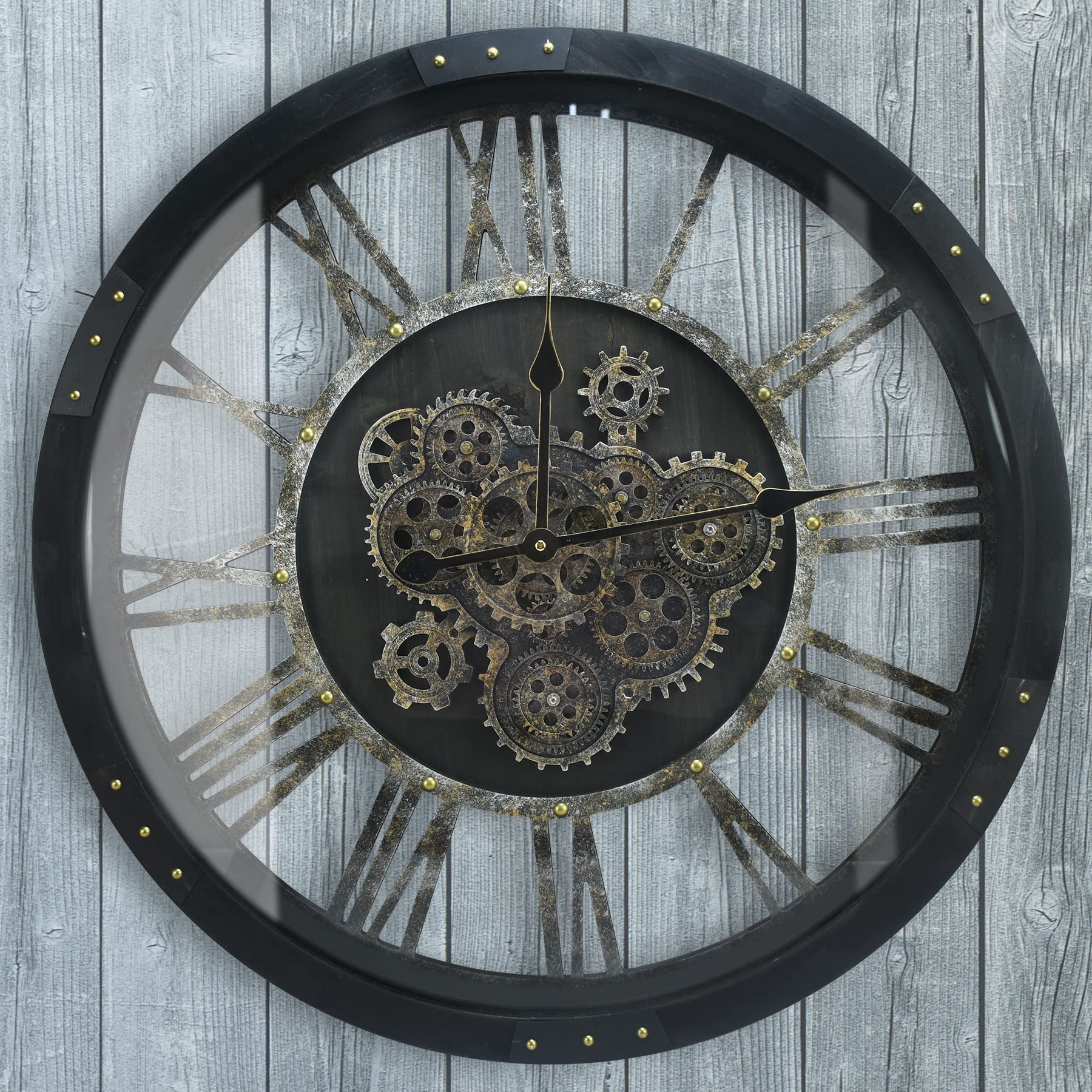 Buy DORBOKER 68CM Large Vintage Wall Clock With Real Moving Gears