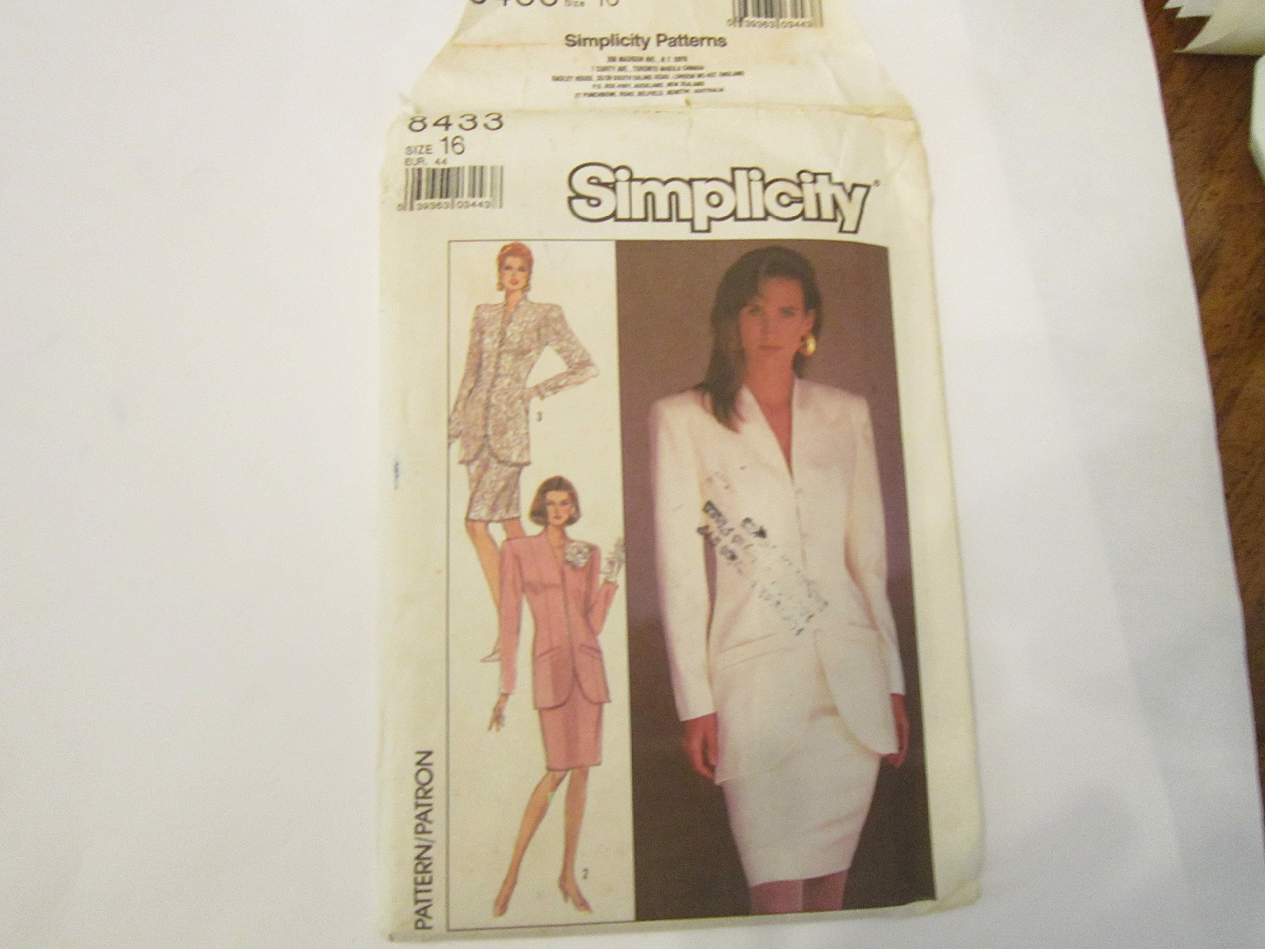Patron couture vintage Simplicity 8433 taille 44 patrons robes retro