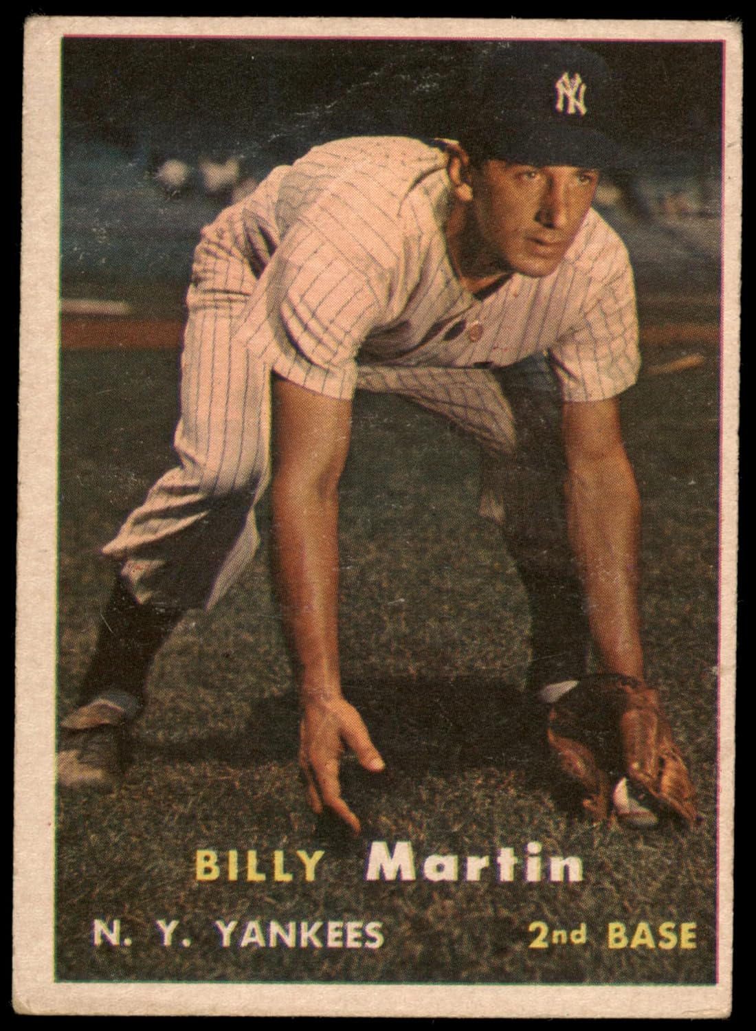 1957 Topps #62 Billy Martin New York Yankees (Baseball Card) GOOD Yankees