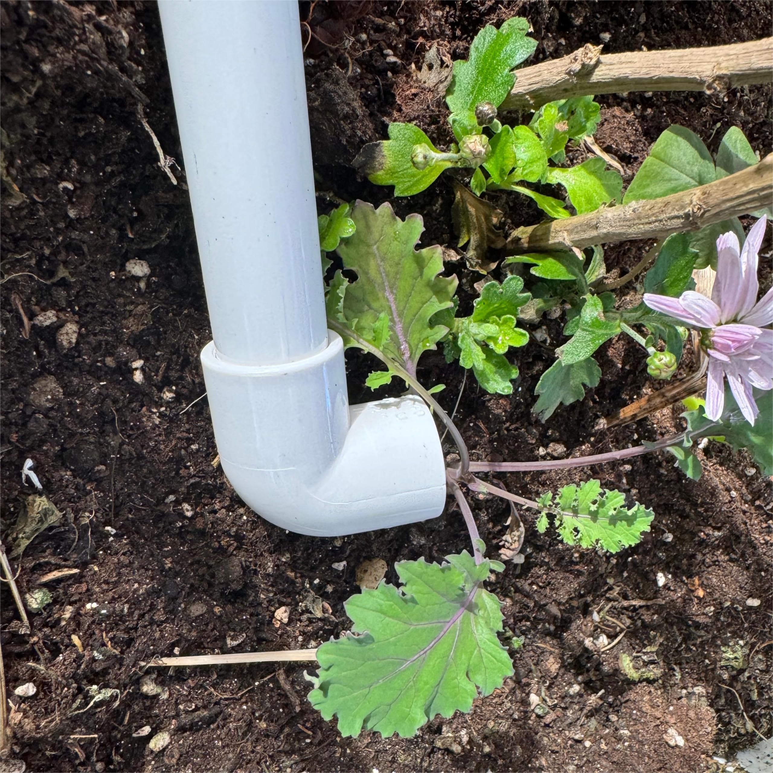 Codo de PVC de 90 grados, 4 unidades (1 1/2 pulgadas)