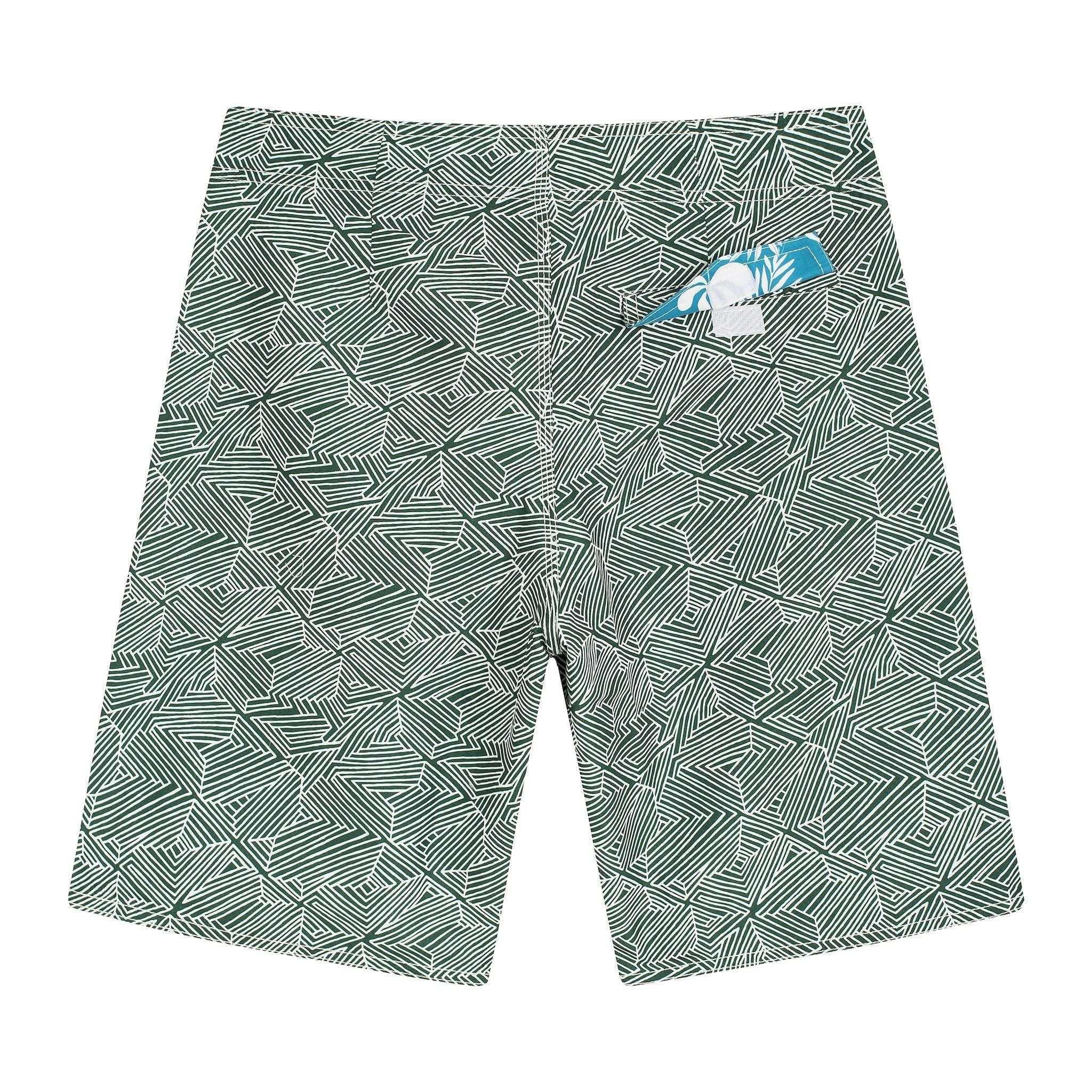 Panareha Boardshorts in Poliestere Riciclato Myrtos Verde (48)