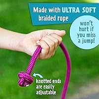 Vista 3 de Just Jump It Paquete de 2 cuerdas de saltar de 8 pies Equipo de ejercicio activo para jóvenes al aire libre Accesorios de gimnasio de nailon