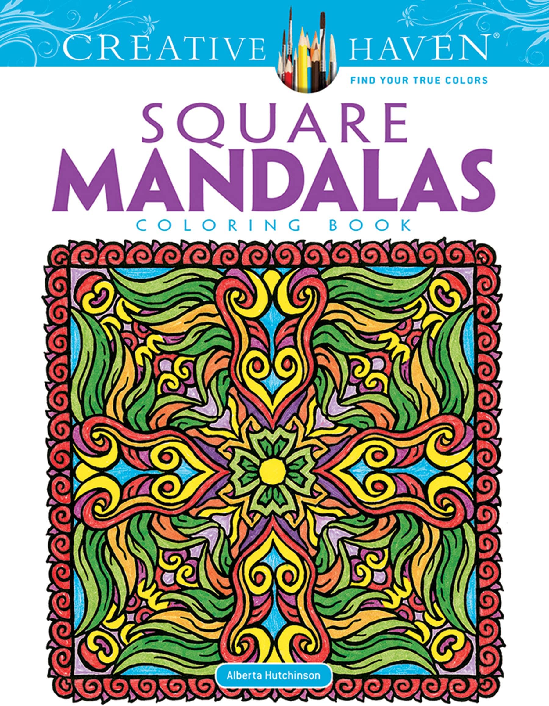 Creative Haven Square Mandalas Coloring Book: Relaxing Illustrations for Adult Colorists (Adult Coloring Books: Mandalas)