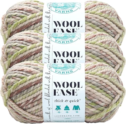 Vista 370 de Lion Brand Yarn Wool-Ease Thick & Quick Yarn - 318.2 ft, Graphite Grafito