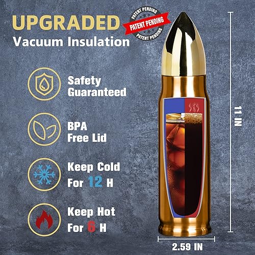 Vista 30 de Regalos de cumpleaños para hombres, papá y él, vaso de acero inoxidable fresco de 17 onzas, regalos únicos de caza, cumpleaños, aniversario, regalos