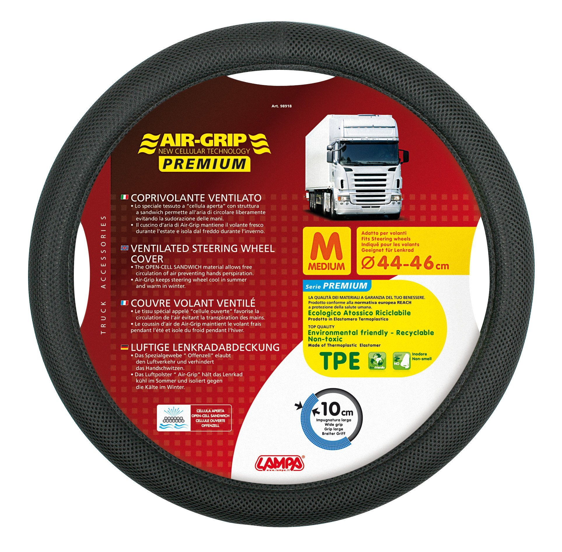 LAMPA 98918 Lenkradbezug schwarz