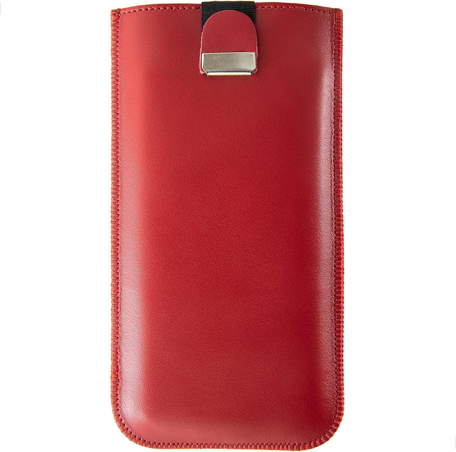 Red Leather Case for Samsung Galaxy (choose your model), Lined Pouch Shell