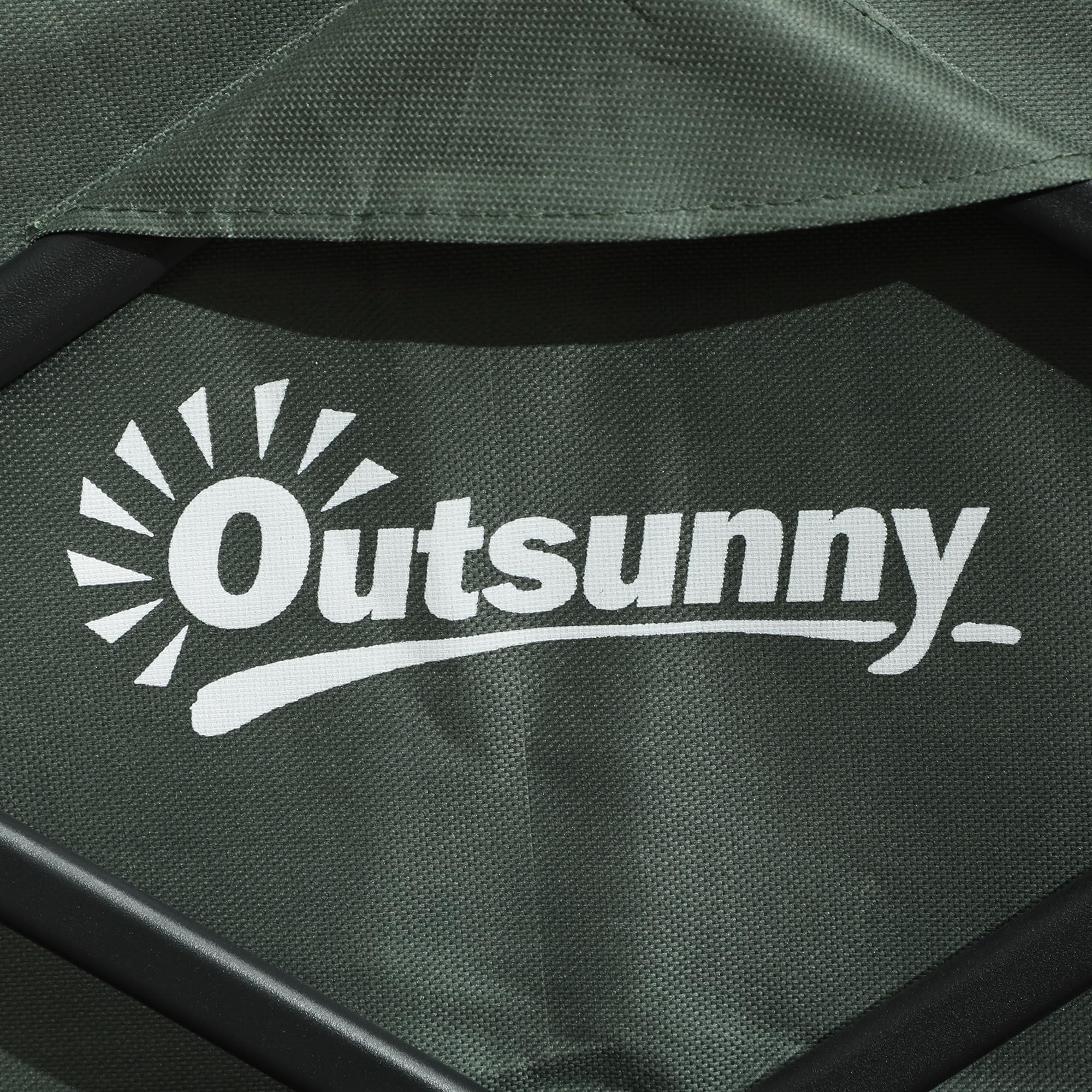 Outsunny Carrello da Giardino da 95L con 4 Ruote Carrello Spiaggia Verde | Pieghevole, Acciaio e Tessuto Oxford, Borsa da Trasporto Lavabile, 2 Tasca Portaoggetti, Maniglia Girevole e Regolabile