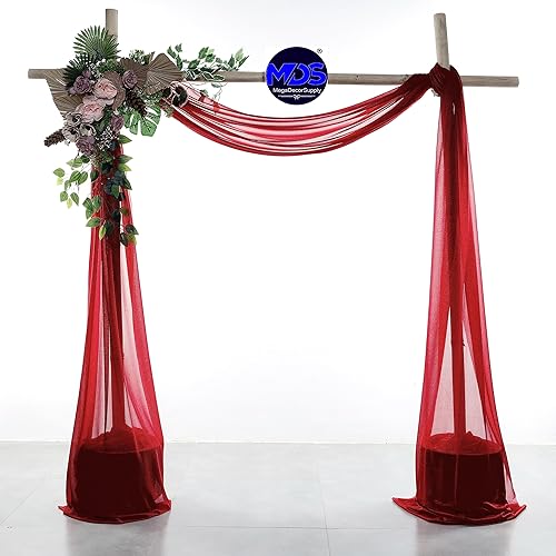 Miniatura 2 de MDS - Tela de gasa para Halloween, 2 paneles, 30 pulgadas de ancho x 20 pies de largo, cortinas de cenador y toldo espeluznantes transparentes para