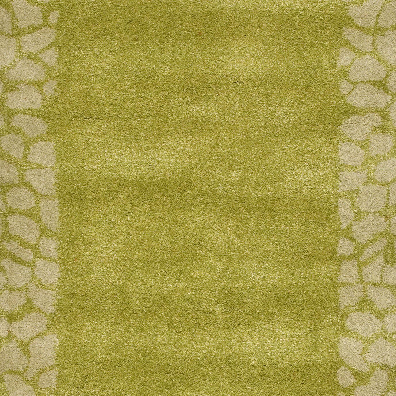 SAFAVIEH Soho Collection Runner Rug - 2'6" x 8', Green & Light Green, Handmade Wool & Viscose, Ideal for High Traffic Areas in Living Room, Bedroom (SOH739C)