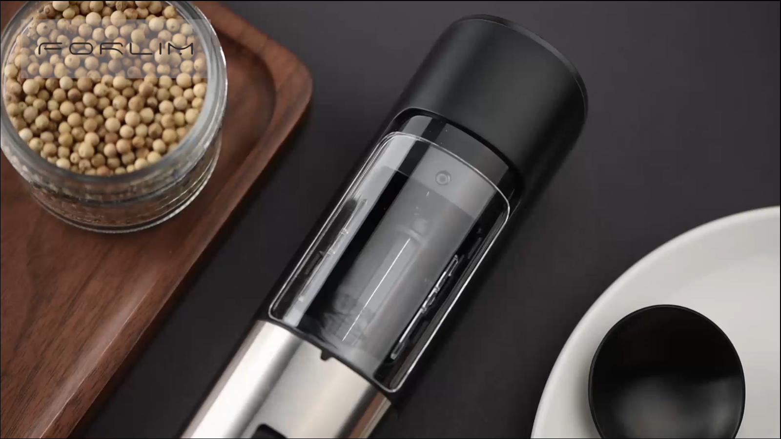 Macinapepe Elettrico FORLIM - Macina Sale E Pepe Automatico A Gravità Con Regolazione Granulometria - Foto 5