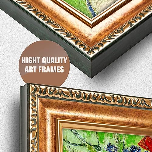 Miniatura 893 de A&T ARTWORK The Starry Night de Vincent Van Gogh. Tamaño del marco: 36 x 30 pulgadas, tamaño de la imagen: 30 x 24 pulgadas, reproducciones clásicas