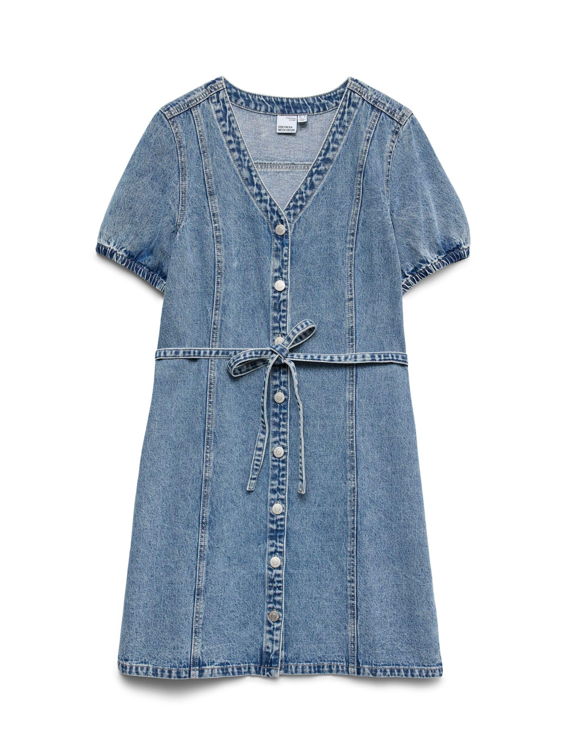 VERO MODA Female Denim Dress VMJANET Short Dress, Light Blue (Light Blue Denim), XS